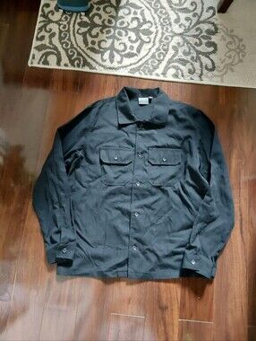 Naked & Famous Denim Black Short Slub Denim Work Shirt (Read Desription Please)